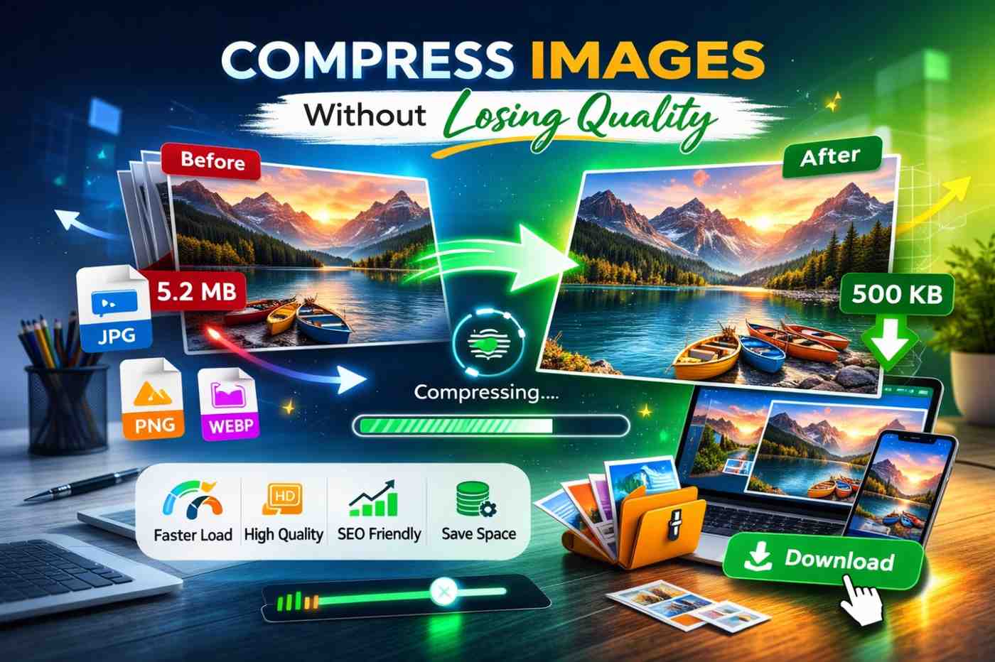 How to Compress Images Without Losing Quality (Step-by-Step Guide)